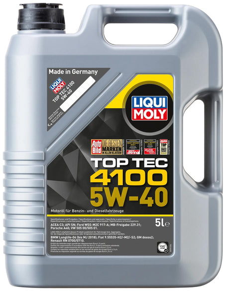Huile moteur Liqui moly top tec 4100. top tec 5w-40 5 litres.