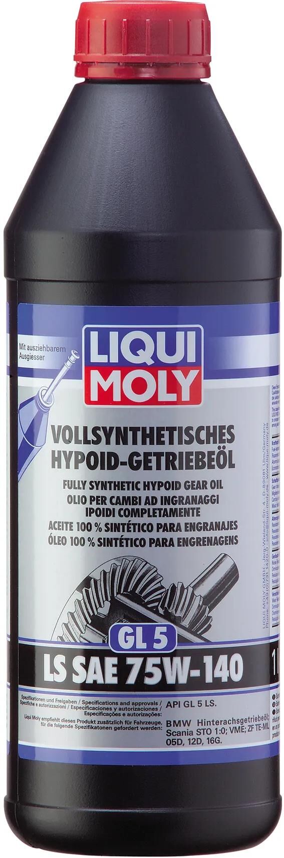 Liqui moly huile de transmission gl5 huile pour engrenages gl5 ls 1ltr. 75w-140