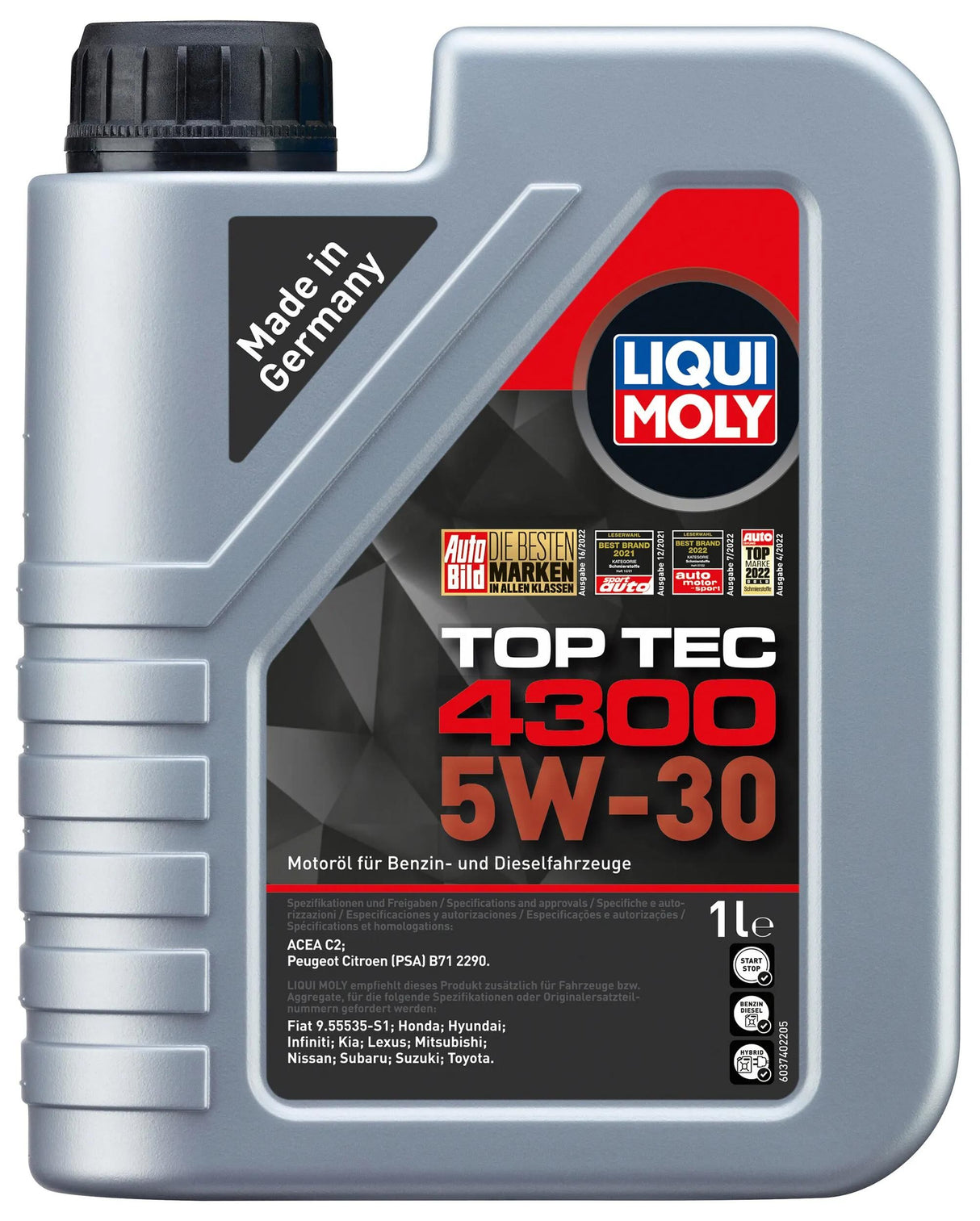 Huile moteur Liqui moly top tec 4300 motoroel toptec4300 5w-30 lm 1 ltr.