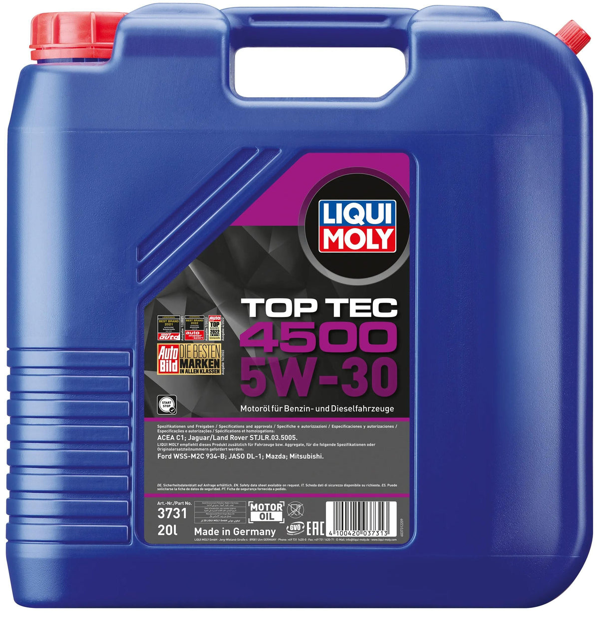Huile moteur Liqui moly top tec 4500. Huile toptec4500 5w-30 20l