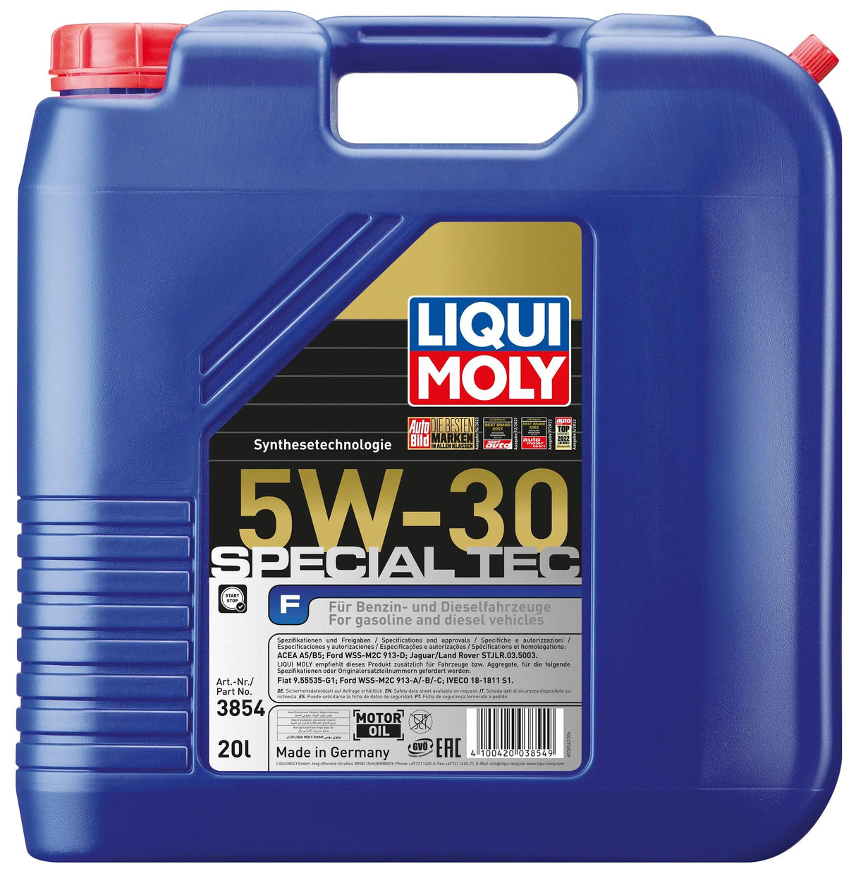 Huile moteur Liqui moly spéciale tec f spéciale tec f 5w-30 20l huile moteur