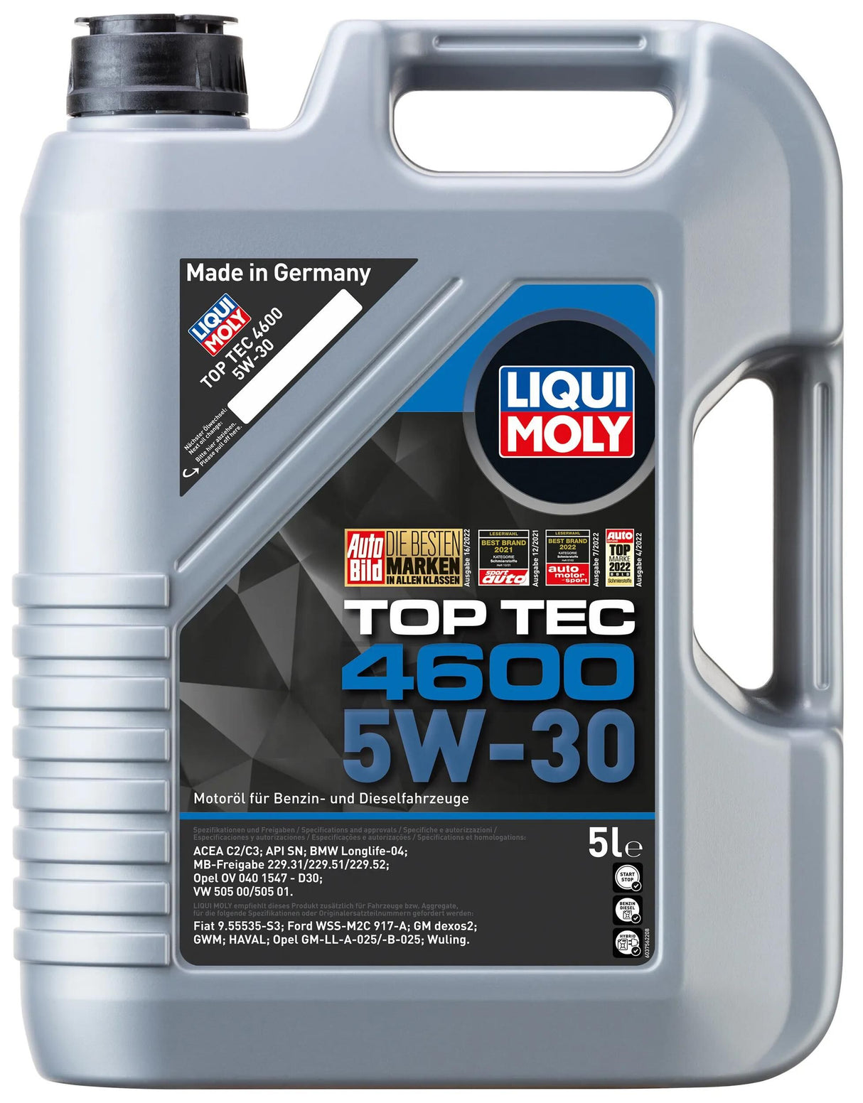Huile moteur Liqui moly top tec 4600. huile moteur 5w30 5l top tec 4600