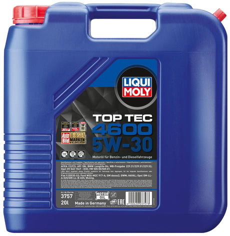 Huile moteur Liqui moly top tec 4600. huile moteur 5w30 20l top tec 4600