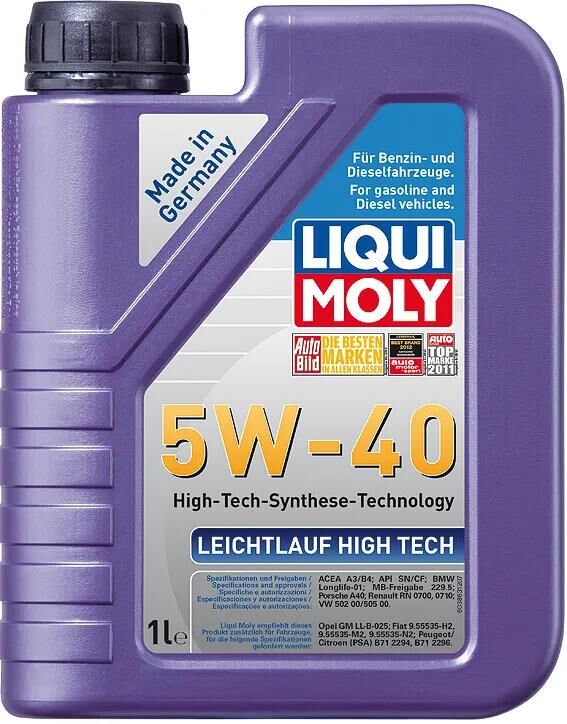 Huile moteur Liqui moly leichtlauf high tech ll high tech 5w-40 dose 1l