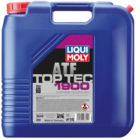 Huile de transmission Liqui moly top tec atf 1900. top tec atf 1900 bidon 20l