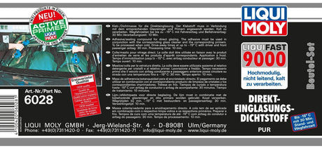 Liqui moly autocollant pour fenêtre Liquifast 9000. Kit de colle pour fenêtre Liquifast 9000 Set