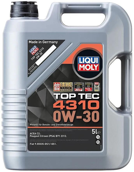Huile moteur Liqui Moly Top Tec 4310. huile toptec 4310 0w-30 5l