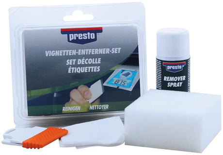 Kit de dissolvant de colle Presto dissolvant de vignettes kit de retrait de vignettes 50 m