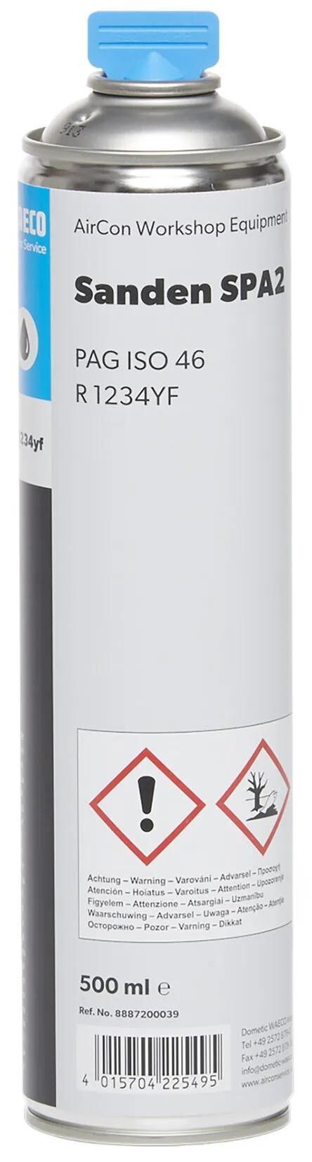 Huile pour compresseur de climatisation Waeco spa2. huile pour compresseur spa2 500 m bidon contenu 500ml