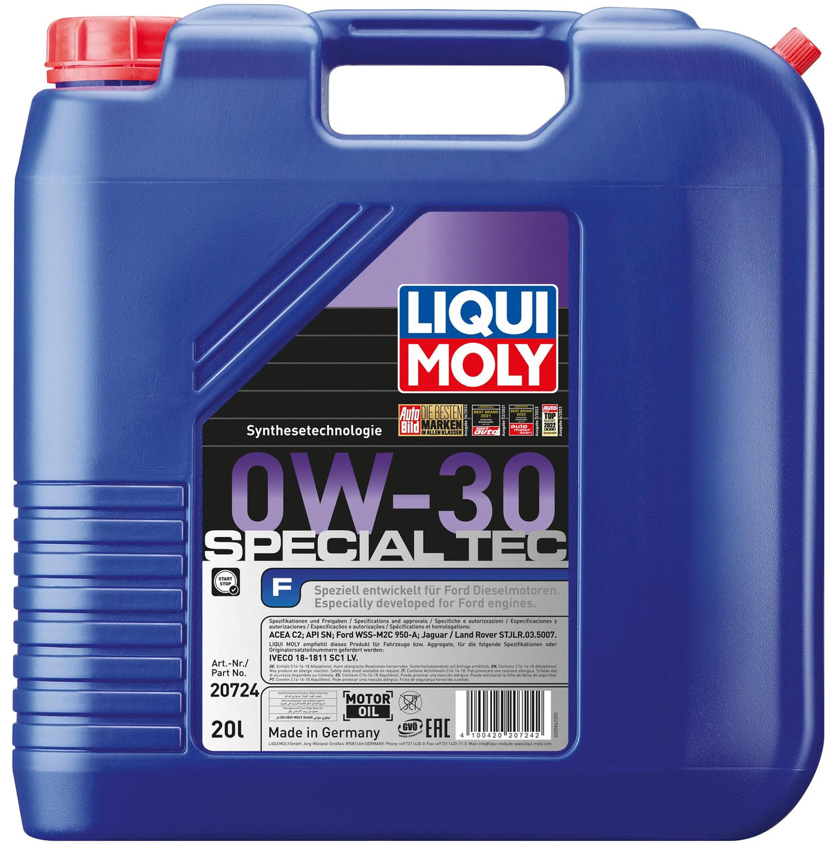 Huile moteur Liqui moly spéciale tec f . spécial tec f 0w-30 20l