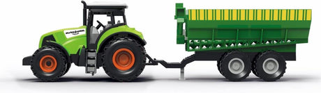 Tracteur à roues argentées, boutique de vente au détail en ligne, avec remorque, son et lumière