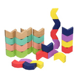 Blocs en bois empilant le jeu Rainbow, 32dlg.