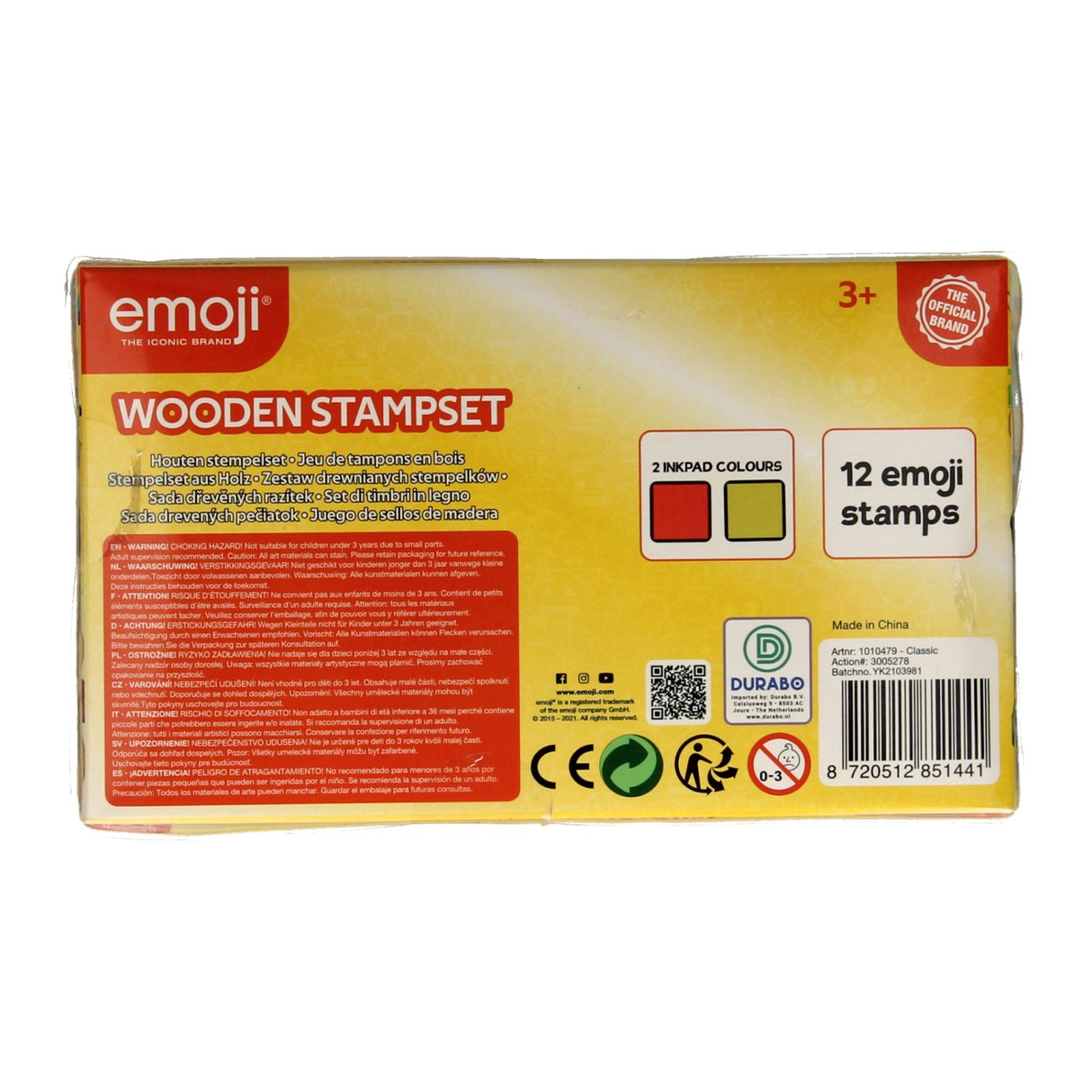 Jeu de tampons en bois Emoji