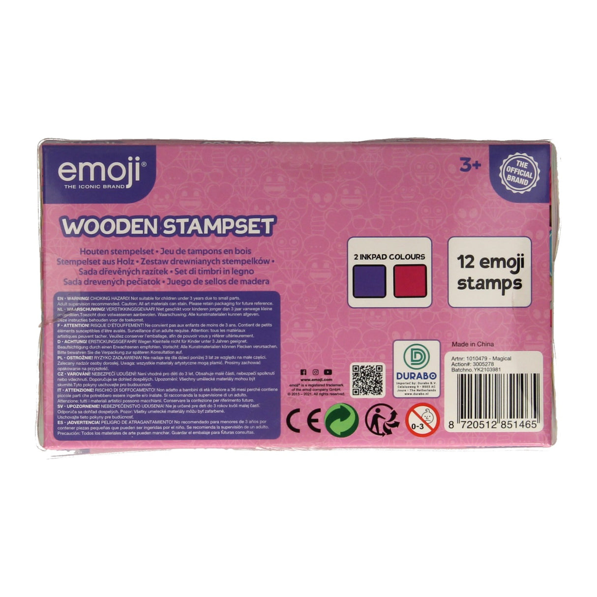 Jeu de tampons en bois Emoji