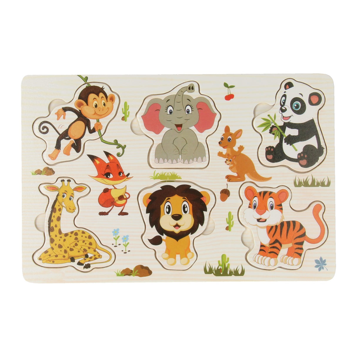 Thème puzzle à tenons en bois, 6 pcs.