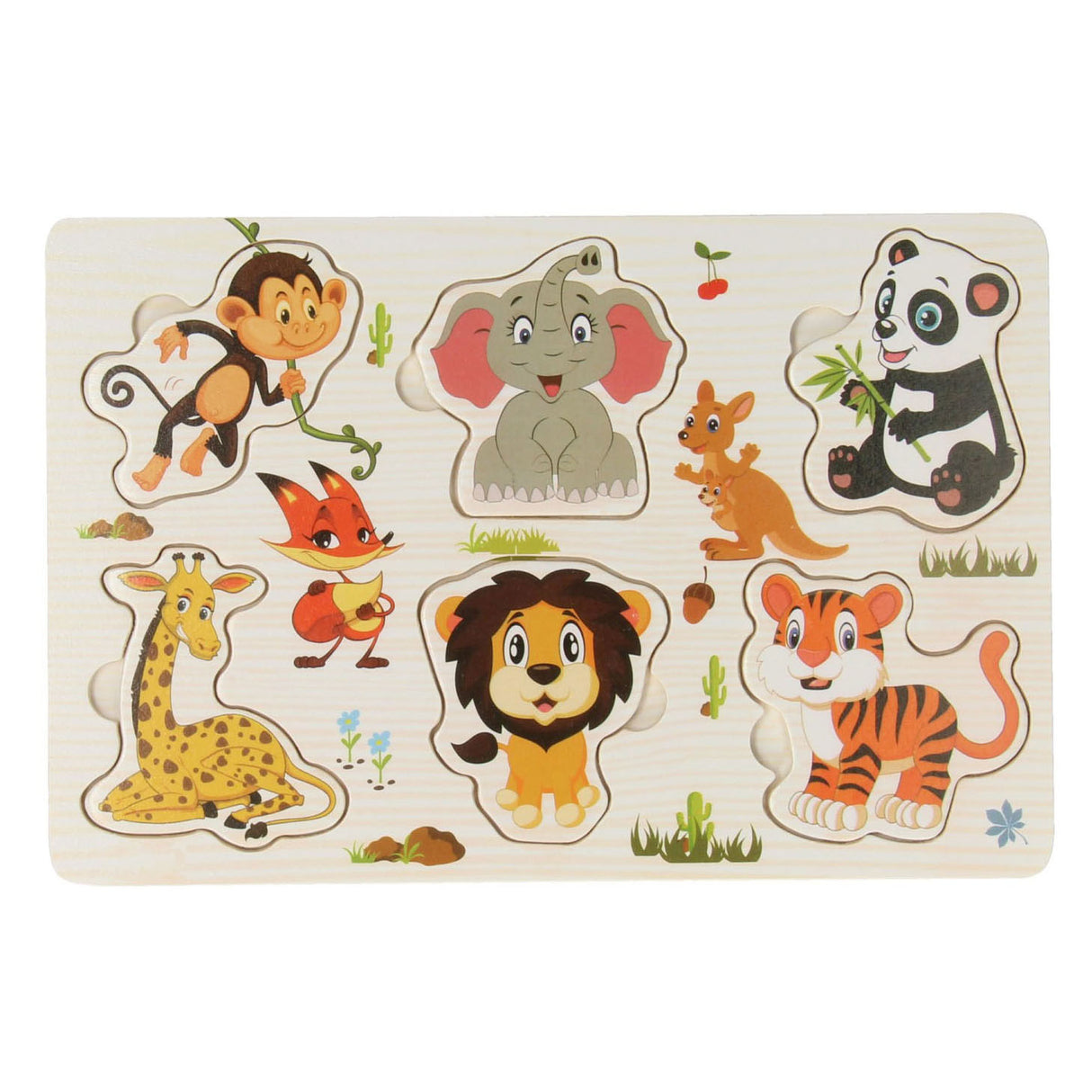Thème puzzle à tenons en bois, 6 pcs.