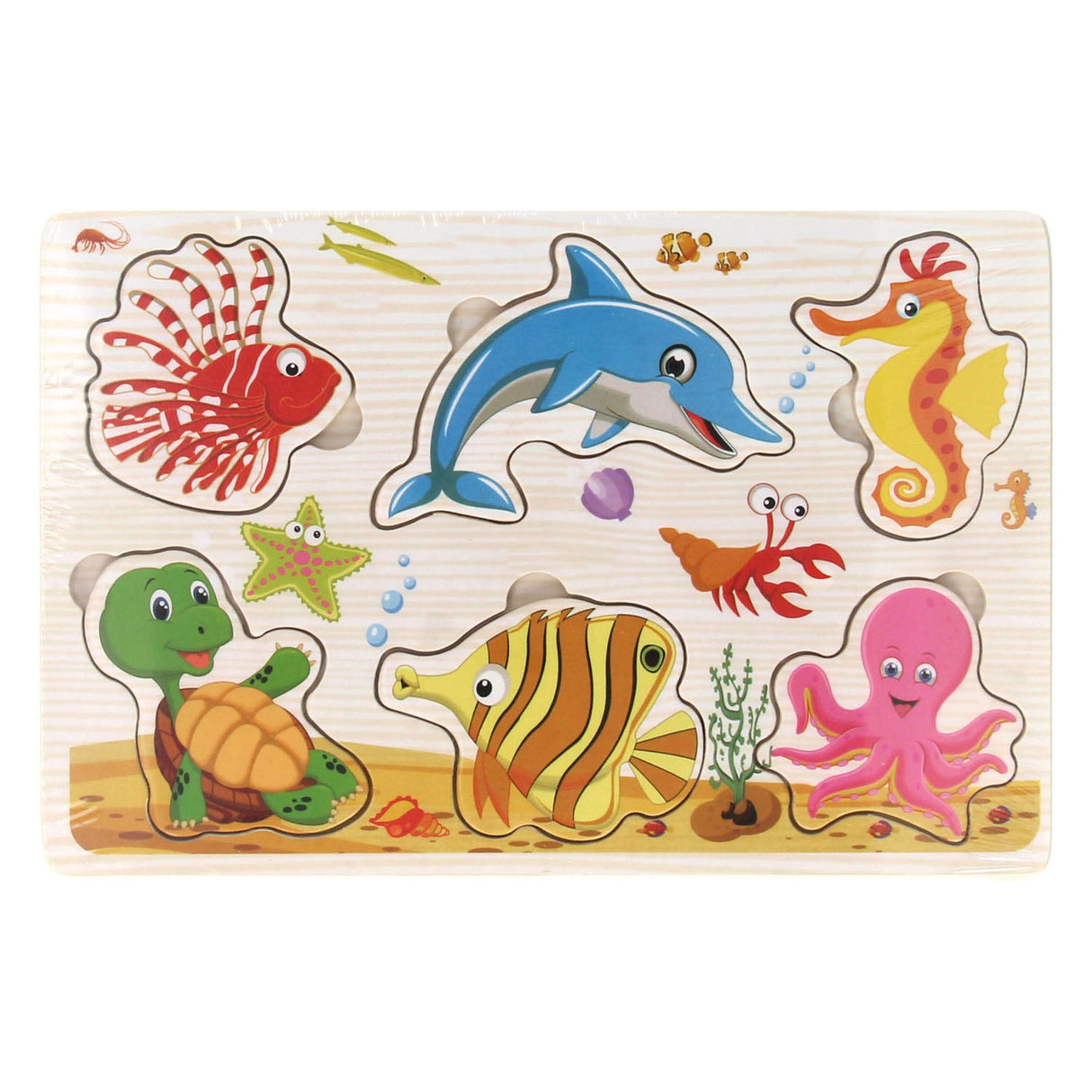 Thème puzzle à tenons en bois, 6 pcs.