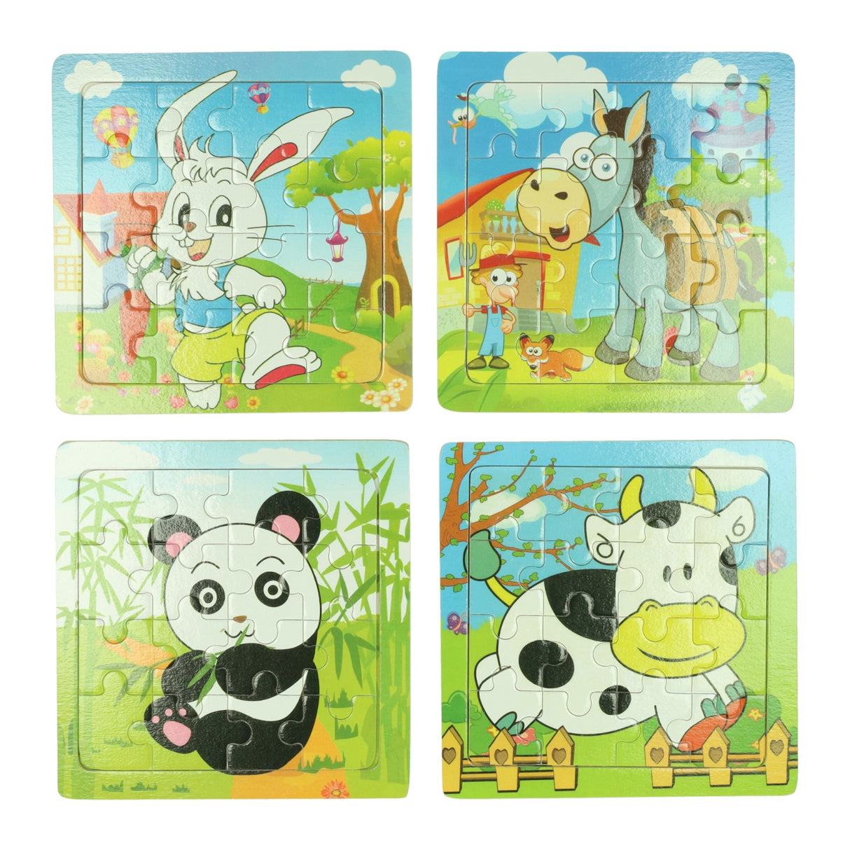 Puzzle animal en bois, 16 pcs.