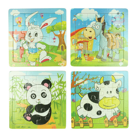 Puzzle animal en bois, 16 pcs.