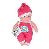 Poupée bébé avec barboteuse cœur et chapeau