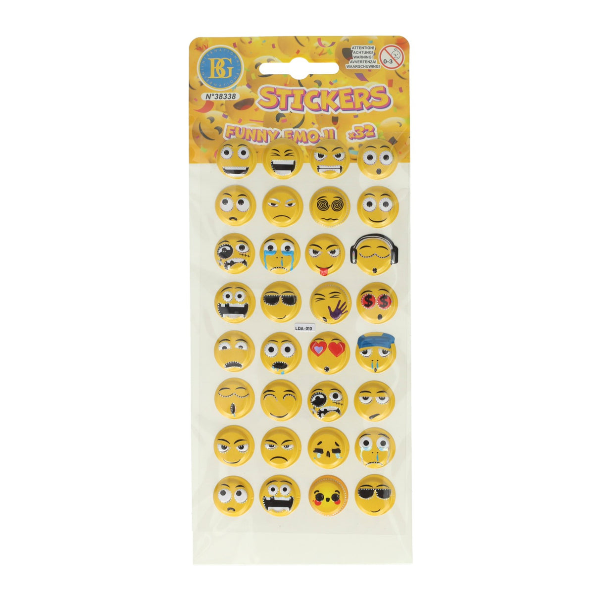 Autocollants 3D - 32 autocollants smiley
