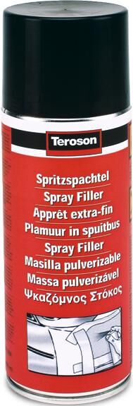 Enduit en spray Teroson, pulvérisation sans pores sur surfaces rugueuses. teros.spray filler400ml spruehdose