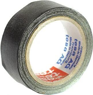 Tesa ruban textile parfait roues extra puissantes de robinet en tissu 19mm, 2,75m noir