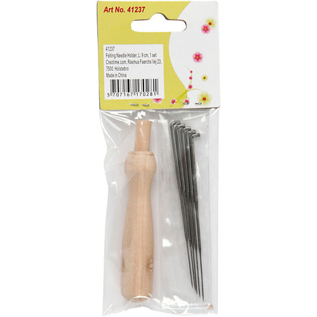 Creativ Company Feel Breat Wood Wood avec 5 aiguilles