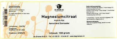 Gréng OS Magnesium Citrat Hond