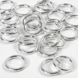 Bague en plastique Creativ company, taille 15 mm, épaisseur 2 mm, argent, 25 pièces 1 boîte