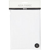 Creativ Company Aida White 35 carrés pour 10 cm, 50x50cm