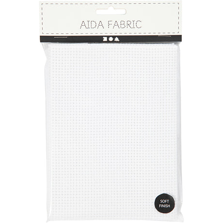 Creativ Company Aida White 35 carrés pour 10 cm, 50x50cm
