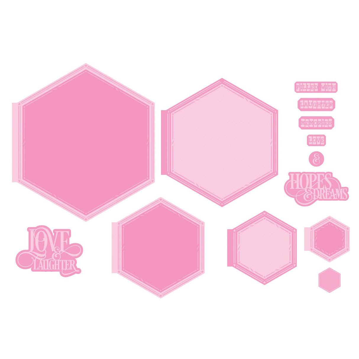 Tonic studios • my memory book base die set hopes in hexagon