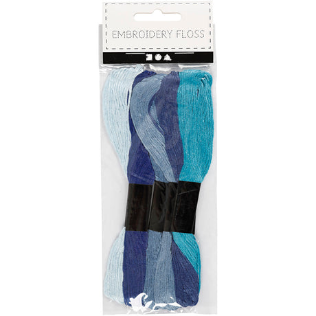 Creativ company fil à broder cc 1 mm bleu 6 pièces