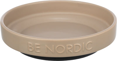 Trixie be Nordic bol à nourriture pour chat céramique caoutchouc taupe