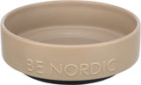 Trixie Be Nordic Food Bowl Hunde Keramik Gummi Taupe