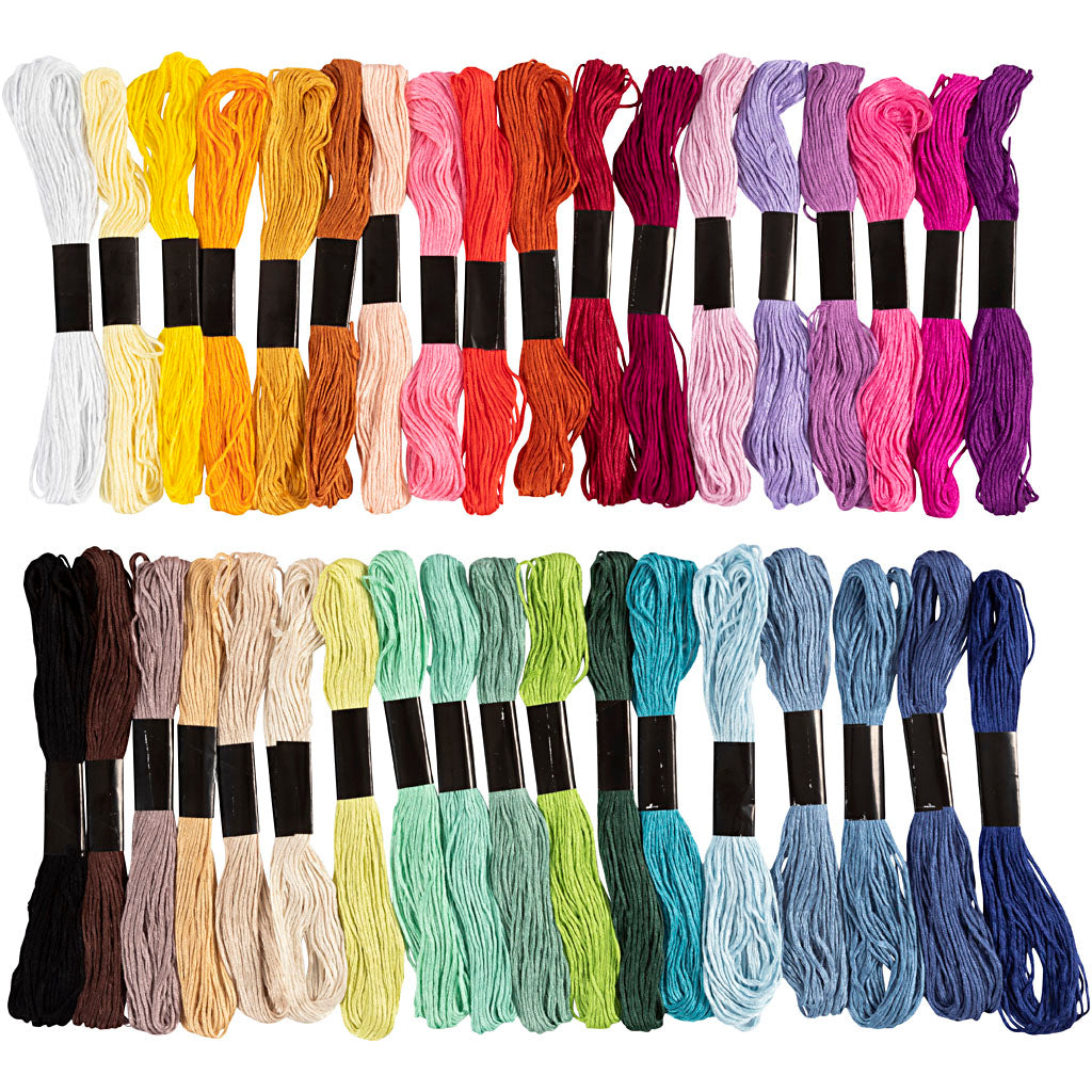 Fil à broder, 42 couleurs