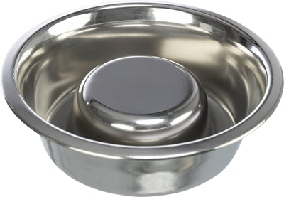 Trixie Food Bowl Hund langsom fodring af rustfrit stål