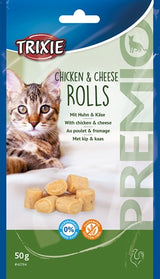 Trixie Premio Chicken Cheese Rolls for Cats-Gluten-Sree