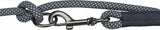 Trixie laisse pour chien en corde souple réglable noir gris