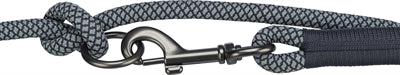 Trixie laisse pour chien en corde souple réglable noir gris