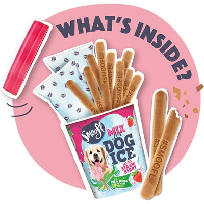 Mélange de glace smoofl pour la fraise de chien