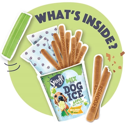 Mélange de glace smoofl pour chiens pomme