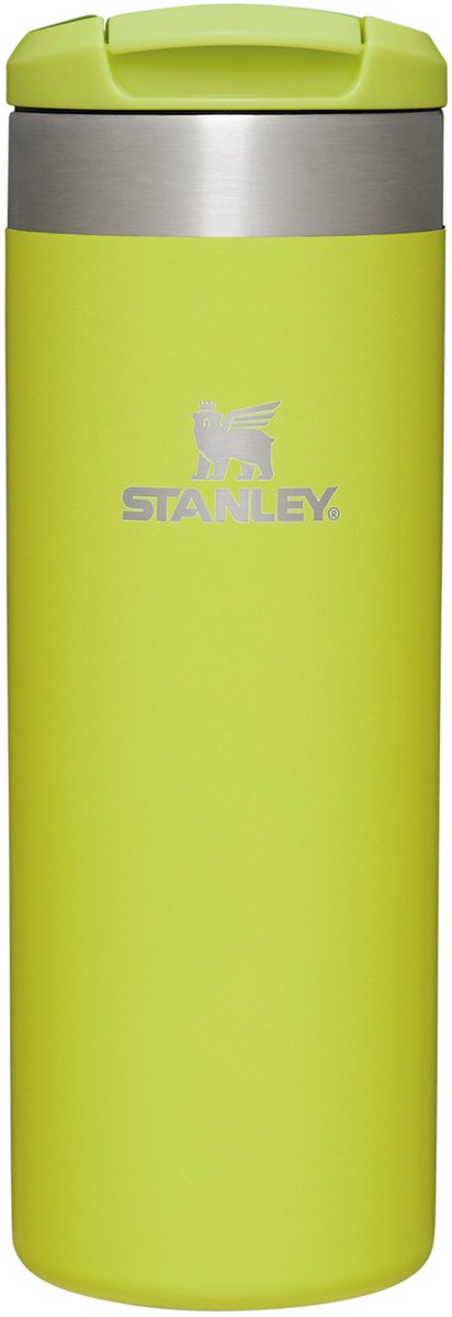 Tasse thermos Stanley aerolight transit 0,47 l - garde au chaud pendant 6 heures - au froid pendant 8 heures - passe au lave-vaisselle - étanche - convient pour porte-gobelet dans la voiture - tasses à café à emporter - jaune électrique