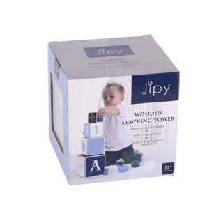 Tour empilable Jipy bois bleu