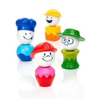 Smartmax my first people - figurines et métiers magnétiques - jeu de construction avec chapeaux et torses - jouets éducatifs pour les tout-petits - à partir de 1 an