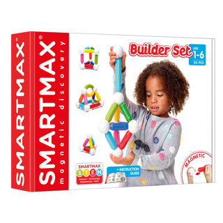 Smartmax mon premier ensemble de construction - jouets de construction magnétiques - ensemble de 20 pièces avec barres incurvées - jouets éducatifs pour les tout-petits - à partir de 1 an