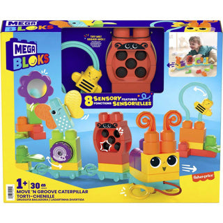 Ensemble de construction chenille Move'n Groove Mega Bloks - 30 pièces.