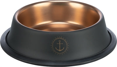 Trixie be Nordic bol à eau alimentaire acier inoxydable caoutchouc noir bronze