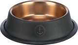 Trixie be Nordic bol à eau alimentaire acier inoxydable caoutchouc noir bronze